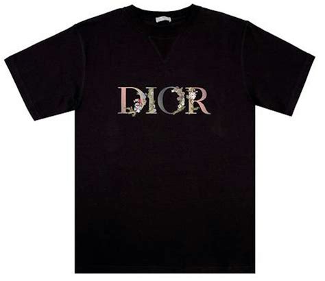 dior flower print t shirt|Embroidered T.